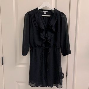 H&M black dress, mini, 3/4 sleeve. Chiffon!